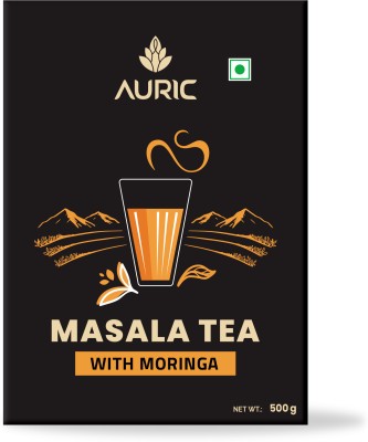 Auric Kadak Moringa Masala Tea | Black Tea From Assam with 7 Spices Masala Tea 500gm Masala Tea Box(500 g)