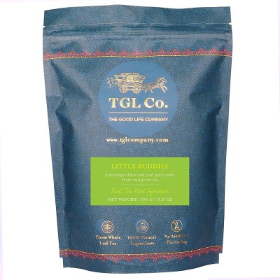 TGL Co. Little Buddha Loose Leaf Pack-2 | Anti Ageing | Soothes Indigestion Green Tea Festive Gift Box(200 g)
