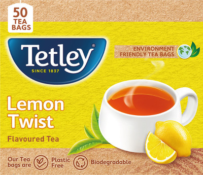 Tetley Twist Lemon Black Tea Bags Box(100 g)