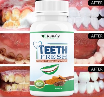 kuraiy Whitening Tooth Powder Remove Plaque Stains Oral Hygiene(100 g)