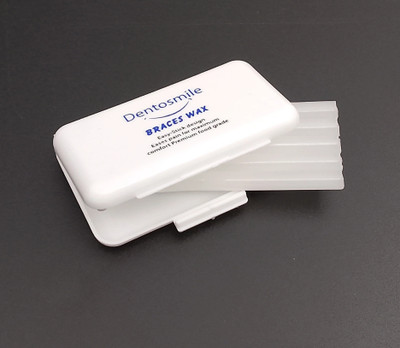 Dentosmile Dental Orthodontic Wax for Braces / Bracket Gum - 5 Strips Per Box - Pack of 1 Pc Teeth Whitening Kit