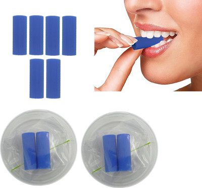 Dentosmile Chewies Seater for Invisalign Aligner Chompers Trays in Blue Colour with Carry Case and Eco Friendly Stick (Unscented) / pack of 6 Teeth Whitening Kit