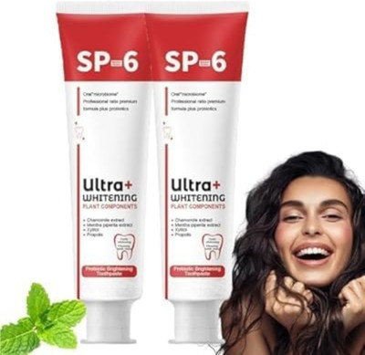 SIYDHA Sp 6 Tooth Paste Foam Ultra Whitening Probiotic Daily Use Toothpaste {30g X 2} Teeth Whitening Kit