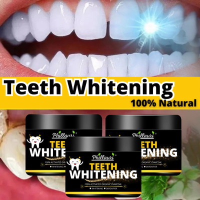 Phillauri Teeth Whitening Powder||Boosts Self-confidence|||(pack of 3) Teeth Whitening Kit