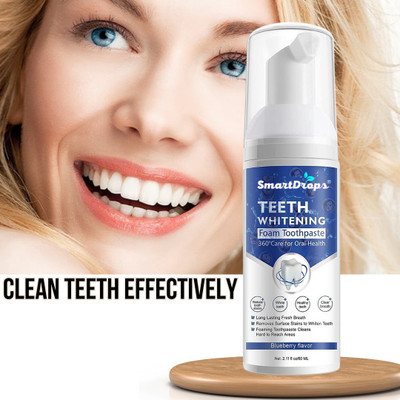 smartdrops Deep Clean Whitening Tooth Foam - Instant Fresh Mouthfeel & Daily Oral Hygiene Teeth Whitening Kit