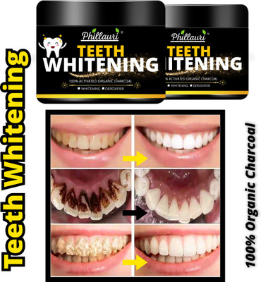 Phillauri Teeth Toothpaste||Polishes Enamel||Removes Plaque||Brightens Teeth|| (pack of 2) Teeth Whitening Kit