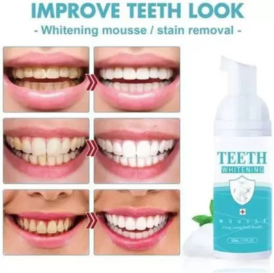 Sthetik Teeth Whitening Foam Toothpaste Cleaning Gums Freshen - Mint(60 ml)