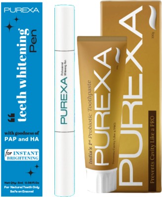 PUREXA Teeth Whitening Pen and Probiotic Toothpaste Instant Teeth Whitening Kit