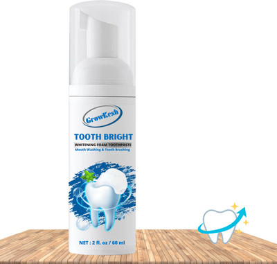 Growkesh Teeth Foam to Instant Freshness Effect Liquid & Cleaning Teeth Whitening Kit