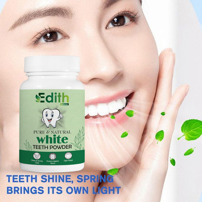 Edith Teeth Whitening Charcoal Powder | Gutka Stain & Yellow Teeth Remove Teeth Whitening Kit