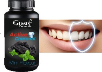 glesty Natural Activated Charcoal Teeth Whitening Powder (100 g) Teeth Whitening Kit