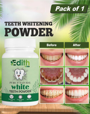 Edith Fresh Breath Teeth Cleansing Powder: Whitens Teeth, Fights Germs, Removes Stains Teeth Whitening Kit
