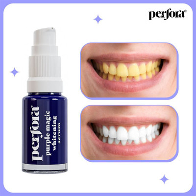 Perfora Purple Teeth Whitening Toothpaste Serum - 10ml, Color Corrector Purple Teeth Whitening Kit