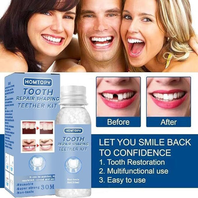 PATHU CREATION Tooth Repair Kit Teeth Replacement Kit for Temporary Restoration of Missing Teeth Whitening liquid(30 ml)