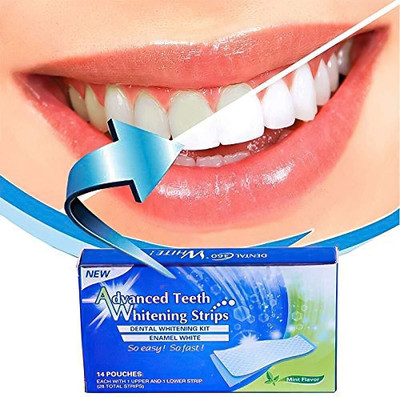 Teethkit Teeth Whitening Strips, Gentle for Sensitive Teeth,Professional Effect to Remove Teeth Wipe(Pack of14)