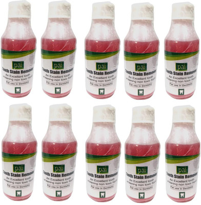 PRAKDENT Dental Tooth Stain Remover 100ml Set of 10 pc/no Teeth Whitening liquid(500 ml)