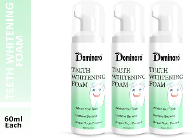 Dominaro 2 in 1 Teeth Whitening Mousse Foam To Deeply Cleaning Gums, Stain Removal Teeth Whitening liquid(180 ml)