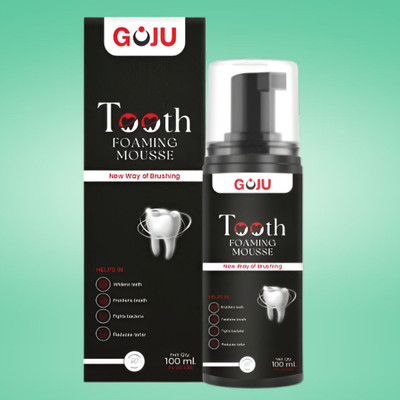 GOJU Pack of 1-Whitening and Repair Tooth Foaming Mousse with Hydrating Formula Teeth Whitening liquid(100 ml)