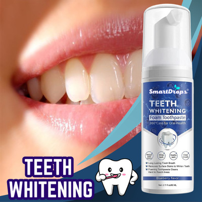 smartdrops Whitening Foam to Ultra-fine Deeply Clean Gums Stain Removal Foam Teeth Whitening liquid(60 ml)