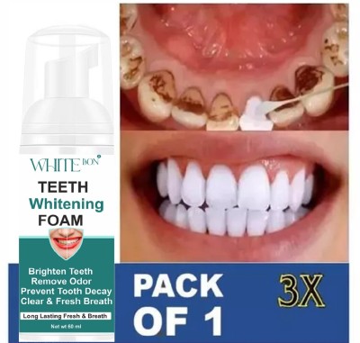 white bon teeth whitening mousse foam toothpaste removes stains Whitening bright Teeth Whitening liquid(60 ml)