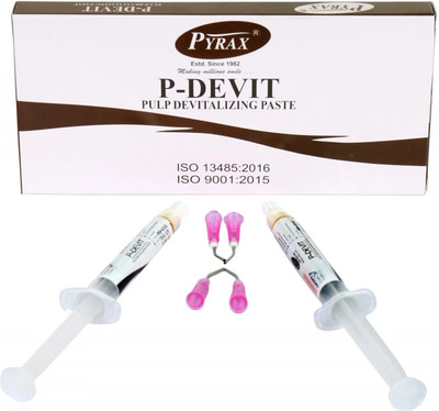 pyrax P-Devit Paste 2 Syringes of 3g/No Teeth Whitening liquid(3 ml)