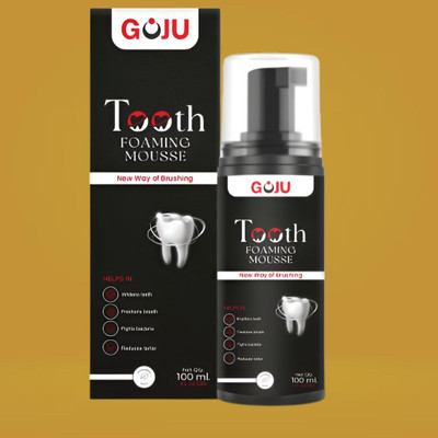 GOJU Pack of 1-Whitening Foam-Based Tooth Cleaner for Plaque Removal Teeth Whitening liquid(100 ml)