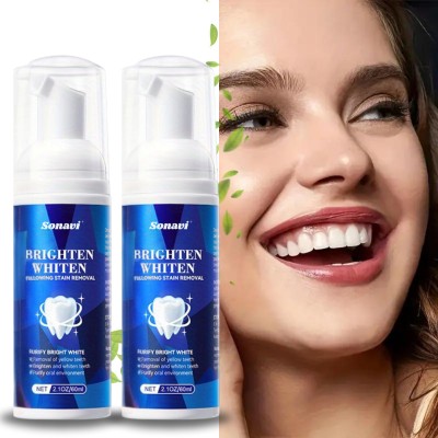 Sonavi Teeth Whitening Foam Toothpaste Makes You Reveal Perfect & White Teeth Teeth Whitening liquid(120 ml)