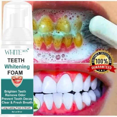 white bon 2 in 1 Teeth Whitening Mousse Foam To Deeply Cleaning Gums, Stain Removal Teeth Whitening liquid(60 ml)