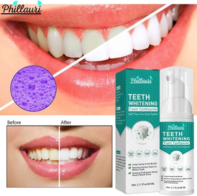 Phillauri Teeth Whitening foam Make your Teeth Sparkle Teeth Whitening Liquid Teeth Whitening liquid(60 ml)