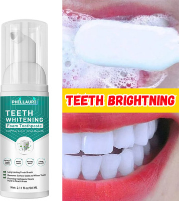 Phillauri Teeth Whitening Foam Cavity Protection For Germs Teeth Whitening liquid(60 ml)