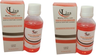 LIZADENT Dental Tooth Stain Remover 2pc Dentist Used Only /No Teeth Whitening liquid(100 ml)