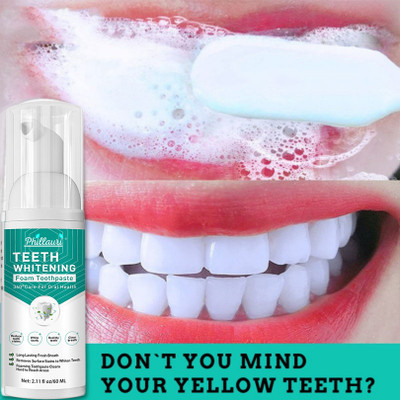 Phillauri Teeth Foam New Generation 2 in 1 Mouthwash cum toothpaste Teeth Whitening liquid(60 ml)