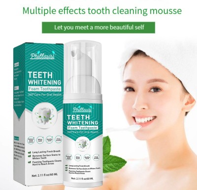 Phillauri Teeth Whitening For Mint Cold freshness Effect Teeth Whitening Liquid Foam Teeth Whitening liquid(60 ml)