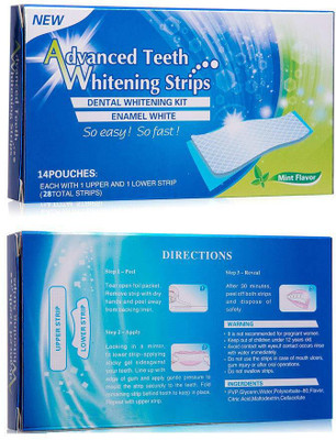 TeethStrips Advanced teeth whitening strips 14Pcs Teeth Whitening liquid(1 ml)