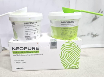PRAKDENT Dental Neoendo Neopure A-Silicone Impression Material 400gX 2 Catalyst Kit / No Teeth Whitening liquid(400 ml)