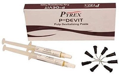 pyrax Pulp Devitalizing Paste 2 Syringes of 1.5g)No Teeth Whitening liquid(5 ml)