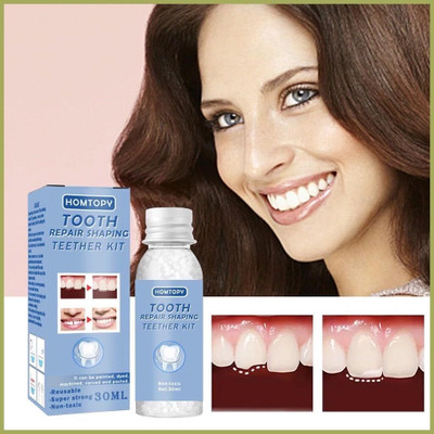 HomtopyCare Teeth Repair Kit, Temporary Teeth replacement kit Teeth Whitening liquid(30 ml)