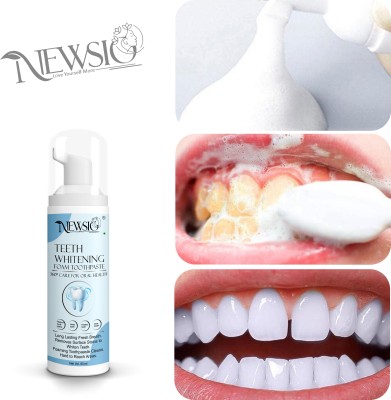 Newsio Teeth Whitening Foam To Removes Bad Breath Fights Germs For Women & Men- Teeth Whitening liquid(60 ml)