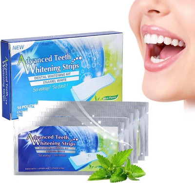 EliDentPro Gentle Advanced Teeth Whitening Strips 14 Pouches | Easy Smile Brightener Teeth Whitening liquid(14 ml)