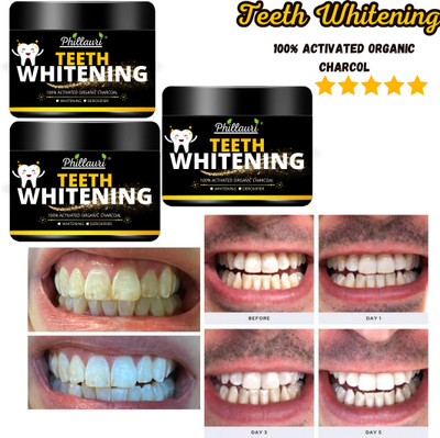 Phillauri Teeth Toothpaste||Removes Stains||Improves Oral Aesthetics||(pack of 3) Teeth Wipe(Pack of3)