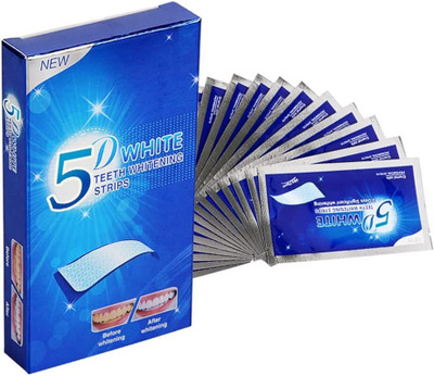 YELURI Teeth Whitening Strips Reduced Sensitivity & Whitening Remove teeth stains Teeth Wipe(Pack of14)