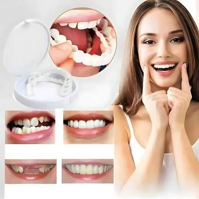 SOUTSU Flexible Cosmetic Dentures – Snap-In Veneers for Teeth Wipe (Pack of1) Teeth Wipe(Pack of1)