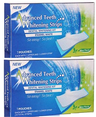 TeethWhitening Advanced No-Slip Teeth & Remove Tooth Stain, Teeth Whitening Strips Teeth Wipe(Pack of14)