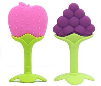 Vadhavan 2pc Silicone BPA Free Fruit Shape Teethers for Baby/Infants Teether(Multicolor)