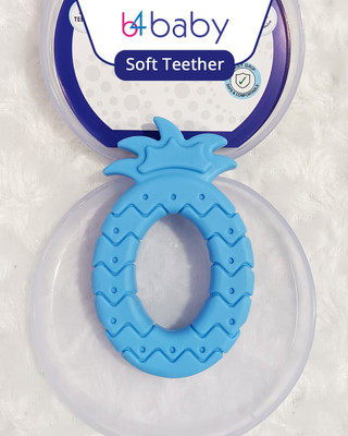 b4baby Soft Silicone Baby teether for Newborns Teether(Blue)