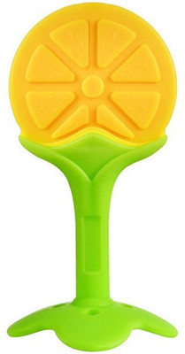 YourTot Fruit Shaped Silicone BPA-Free Baby Teether (6 to 12 Months) (Pack of 1) Orange Teether(Orange)