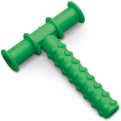 Safe-o-kid Non-Toxic, Develop Baby's Biting Skills Safely, Texture Chewy Tube for Toddler Teether(Green)