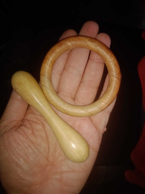 Neuro Play Emporium Baby Neem Wood 1 Ring And 1 stick Teether Teether(Wooden)