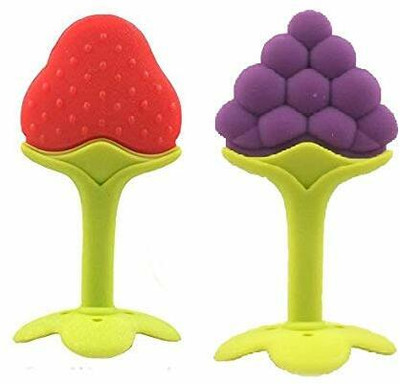Chicbunny 2 FRUIT SHAPE TEETHER Teether and Feeder(Multicolor)