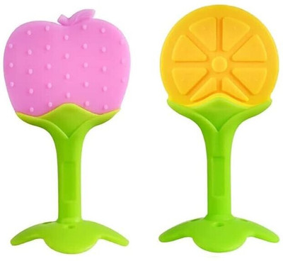 Honey Boo Pack Of 2 Pcs Silicone Baby Infant Fruit Feeder Teether and Feeder(Multicolor)